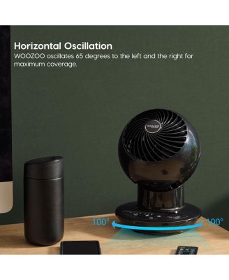 IRIS USA, WOOZOO Oscillating Fan with Remote & Timer, 3 Speed Settings, Black