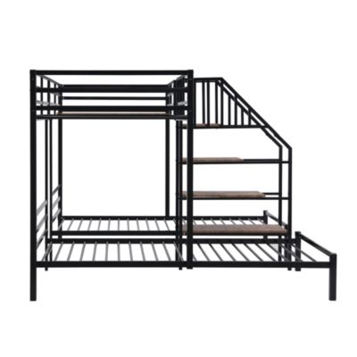 Triple Bunk Bed w/ Staircase & Storage