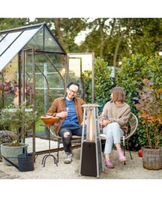 9500 BTU Portable Steel Tabletop Patio Heater with Glass Tube