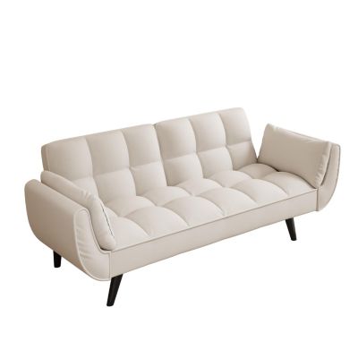 57" Sofa with Throw Pillow & Armrests