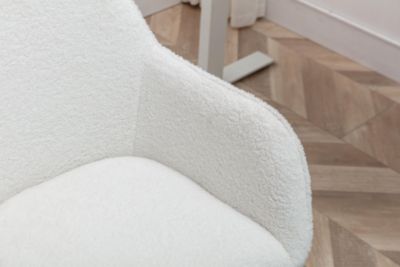 Modern Adjustable Office Chair with Teddy Fabric