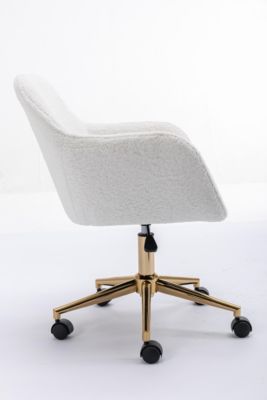 Modern Adjustable Office Chair with Teddy Fabric
