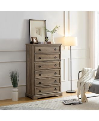 6-Drawer Dresser for Bedroom, Closet & Living Room Storage