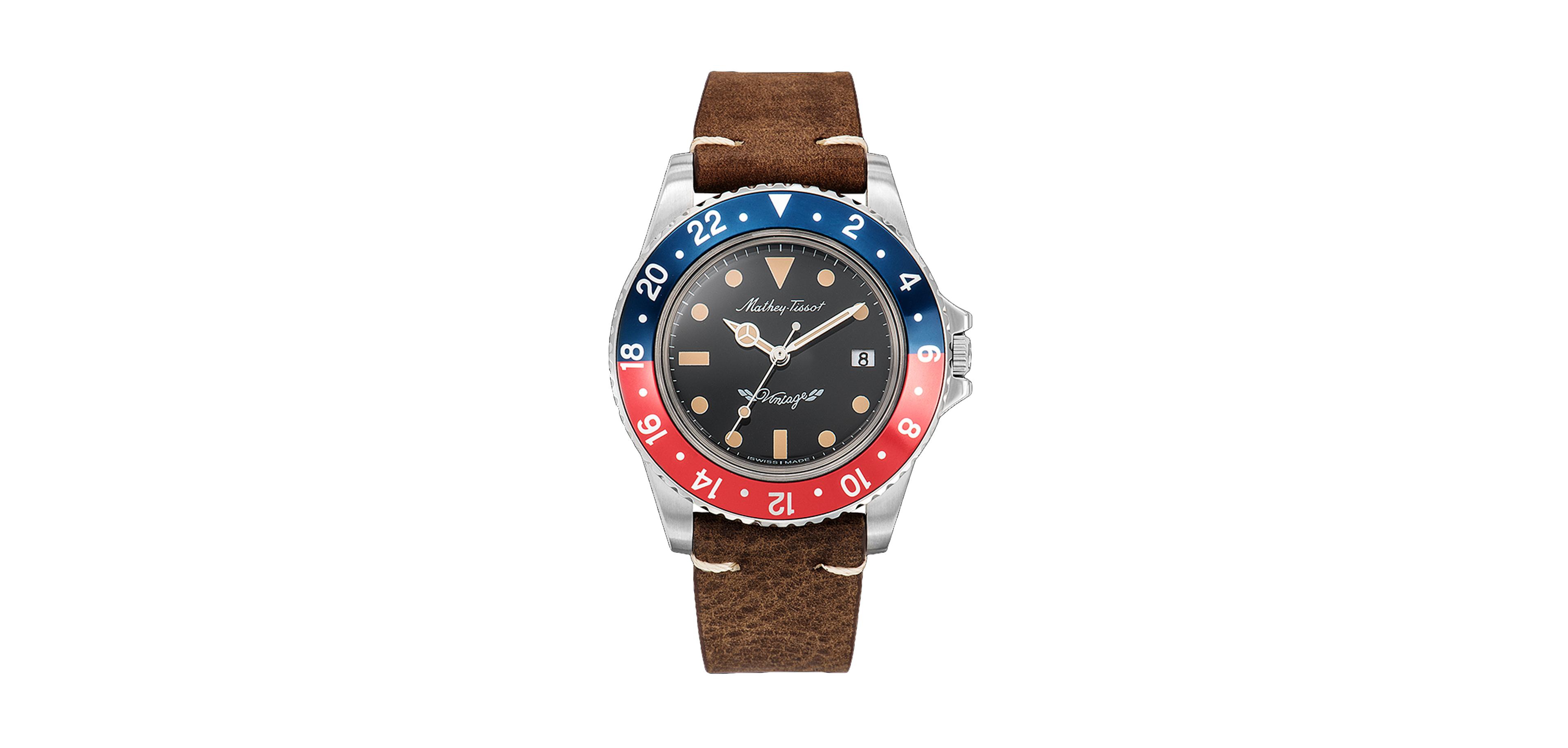 Mathey Tissot Men's Vintage Black Dial Watch - H900ALR