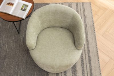 Streamdale Swivel Accent Armchair in Light Green Chenille Fabric