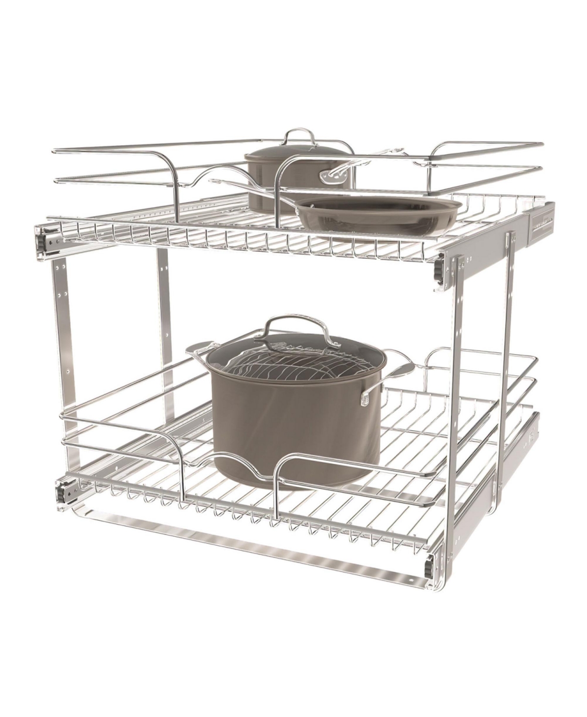 Kitchen Cabinet Pull Out Shelf Organizer, 21 x 22 In, 5WB2-2122CR-1 - Chrome