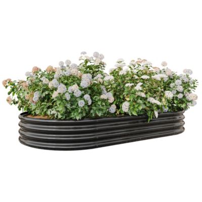  Large Metal Oval Raised Garden Bed