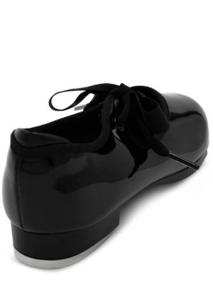Girls Shuffle Tap Shoe Black Patent