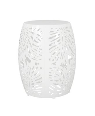  Modern Palm Leaf Side Table with Durable Iron Frame