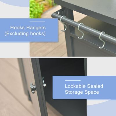 Premium Anti-Rust Outdoor Grill Cart with 83 Gallons of Storage