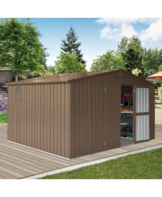 Rust-Proof Elevated Storage Shed with Windows