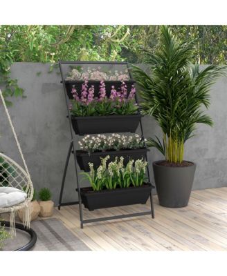 4-Tiered Vertical Garden Ergonomic, Space-Saving, Elevated Planter
