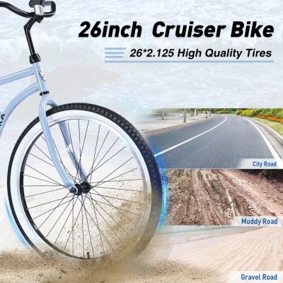 Streamdale 17-inch Single-Speed Cruiser Bike with Classic Comfort Features