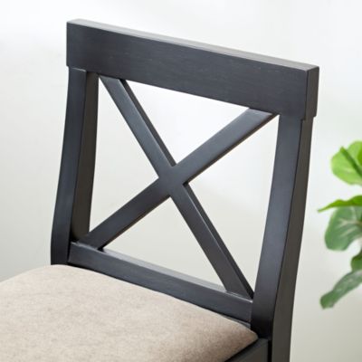 Sturdy Rubber Wood Bar Chair Set for Enhanced Comfort (2Pcs)