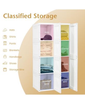 10 Cubes Foldable Armoire Wardrobe Closet