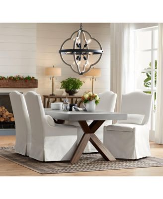 Hugo Modern Mid Century Table Lamp 28 1/2" Tall Whitewashed Column with USB Charging Port Oatmeal Drum Shade for Living Room House