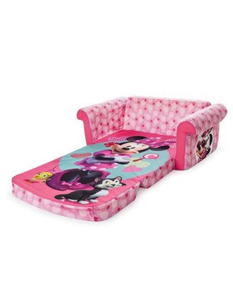 Kids 2-in-1 Flip Open Foam Compress Sofa Bed, Minnie Mouse