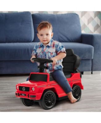3-In-1 Kids Ride on Mercedes Benz G350 Push Car with Canopy