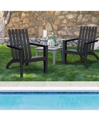 Outdoor Patio Acacia Wood Adirondack Lounge Armchair