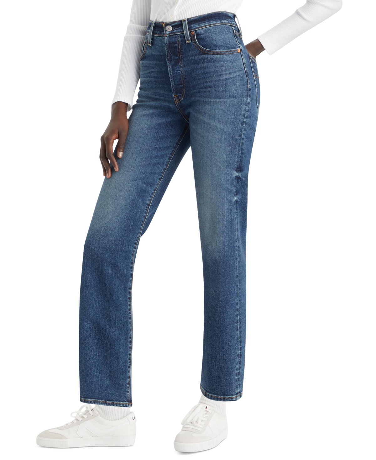 Levi's Women's Ribcage High Rise Straight Ankle Jeans