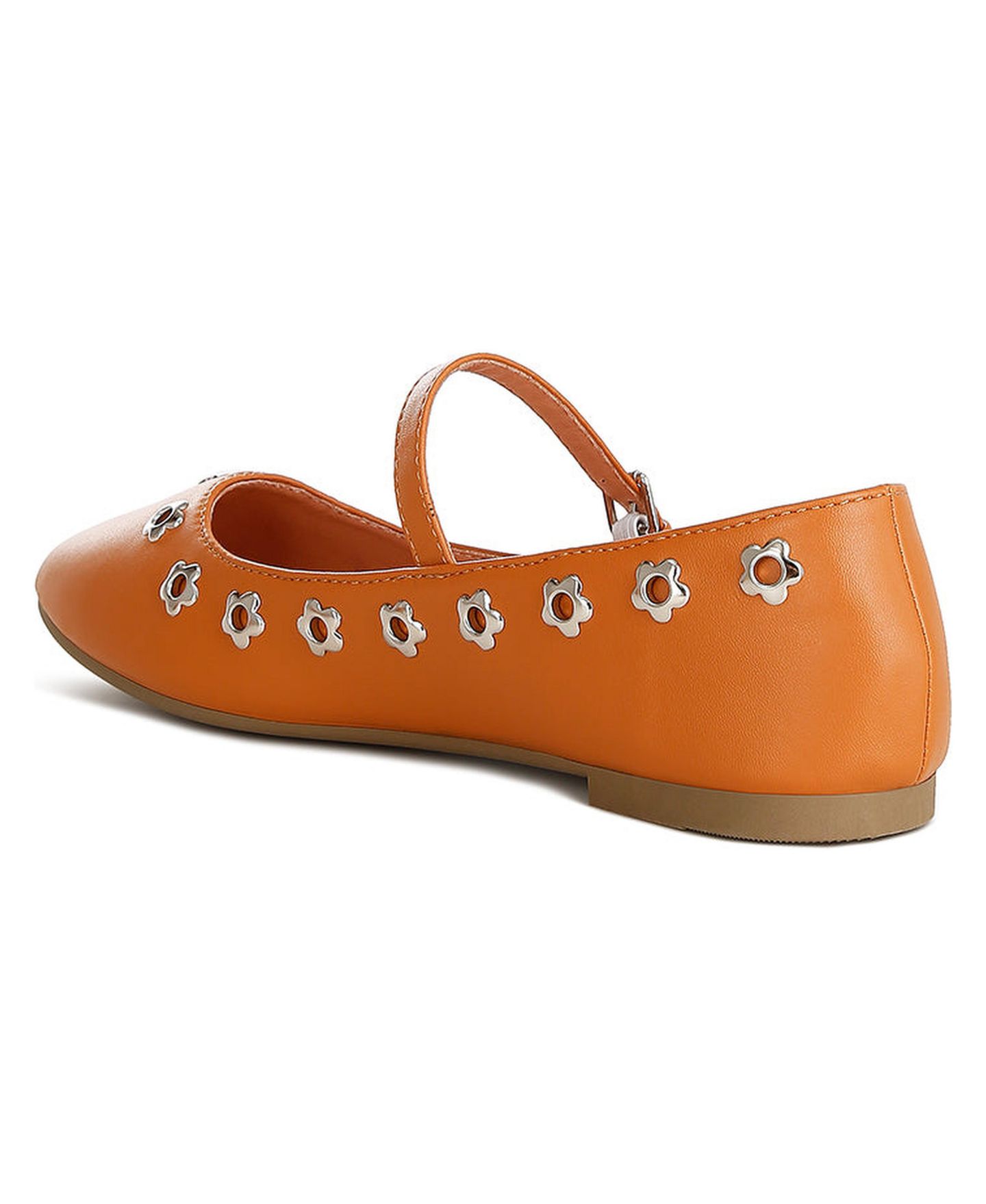 Женские балетки London Rag Tanzer Floral Eyelet Strapped Ballerinas, цвет: Бежевый / Хаки — фото 2