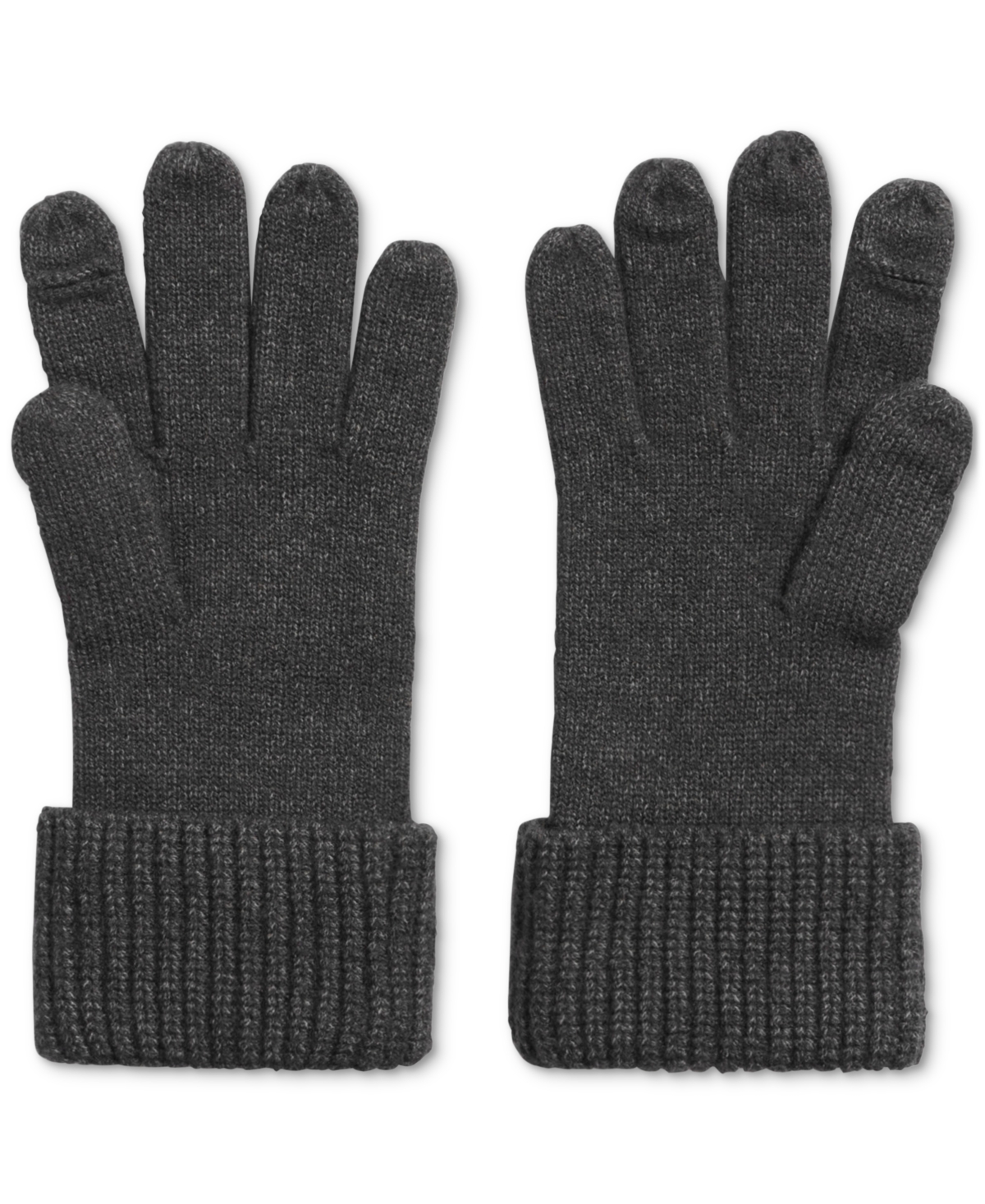 Dkny Women's Ribbed Logo Patch Gloves