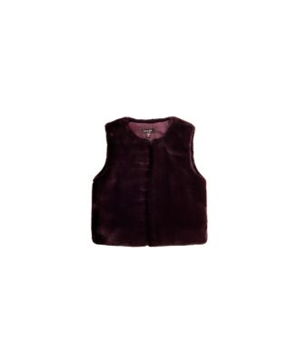 IMOGA Collection Big Girls Eva FW23 Burgundy Faux Fur Vest Macy s