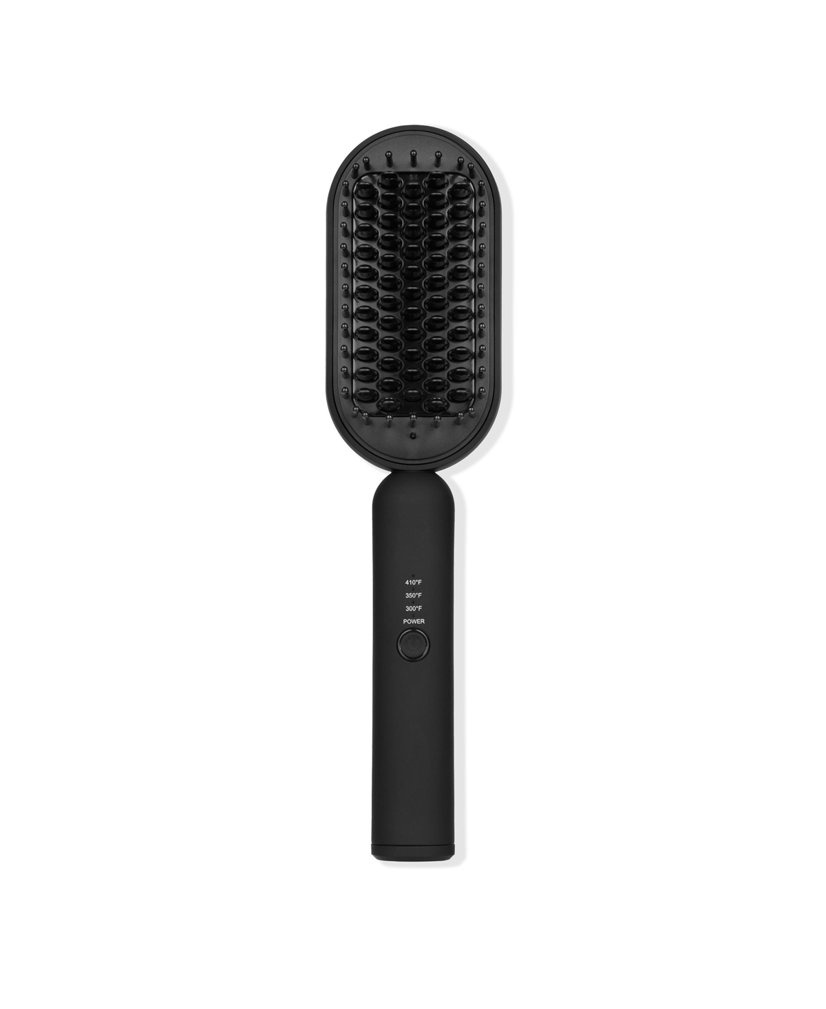 Professional Hair Mane Pass 2-in-1 Straightening Brush - Black