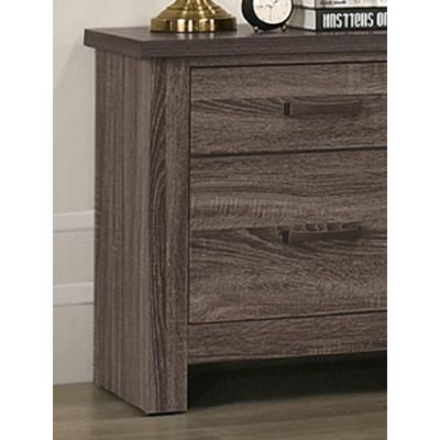 Striking Natural Finish Wooden Nightstand