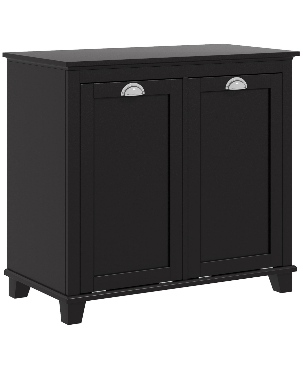 Tilt-Out Laundry Sorter Bathroom Cabinet, - Black