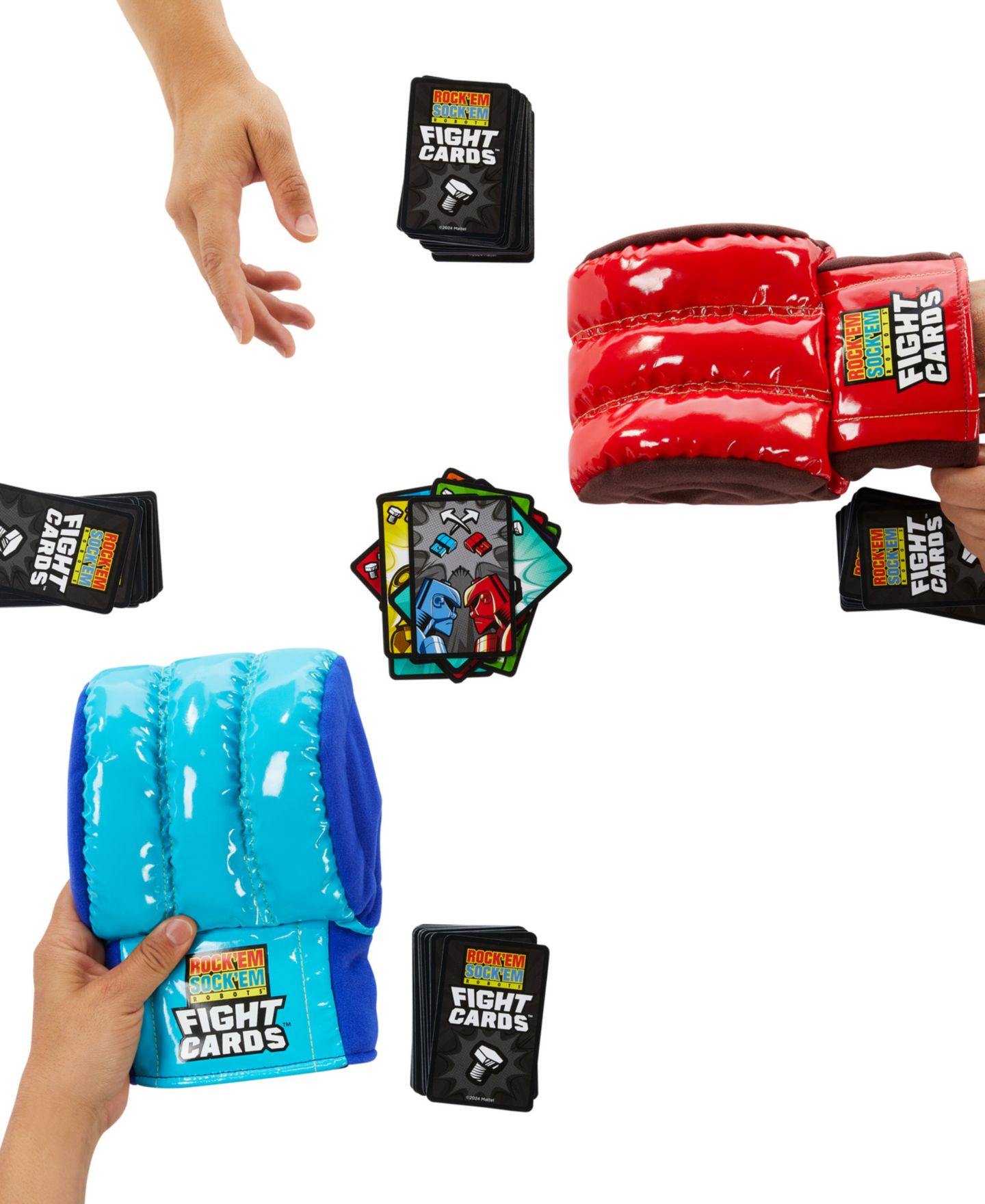 Детская карточная игра Mattel Rock 'Em Sock 'Em Robots Fight Cards Card Game — фото 4