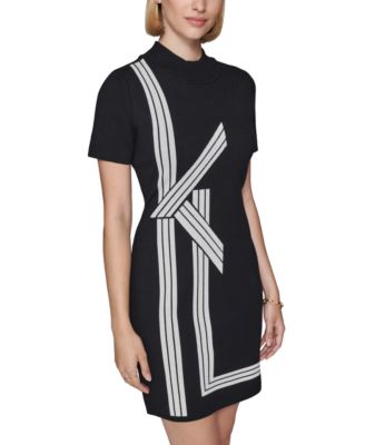 KARL LAGERFELD PARIS Women s KL Striped Sweater Dress Macy s