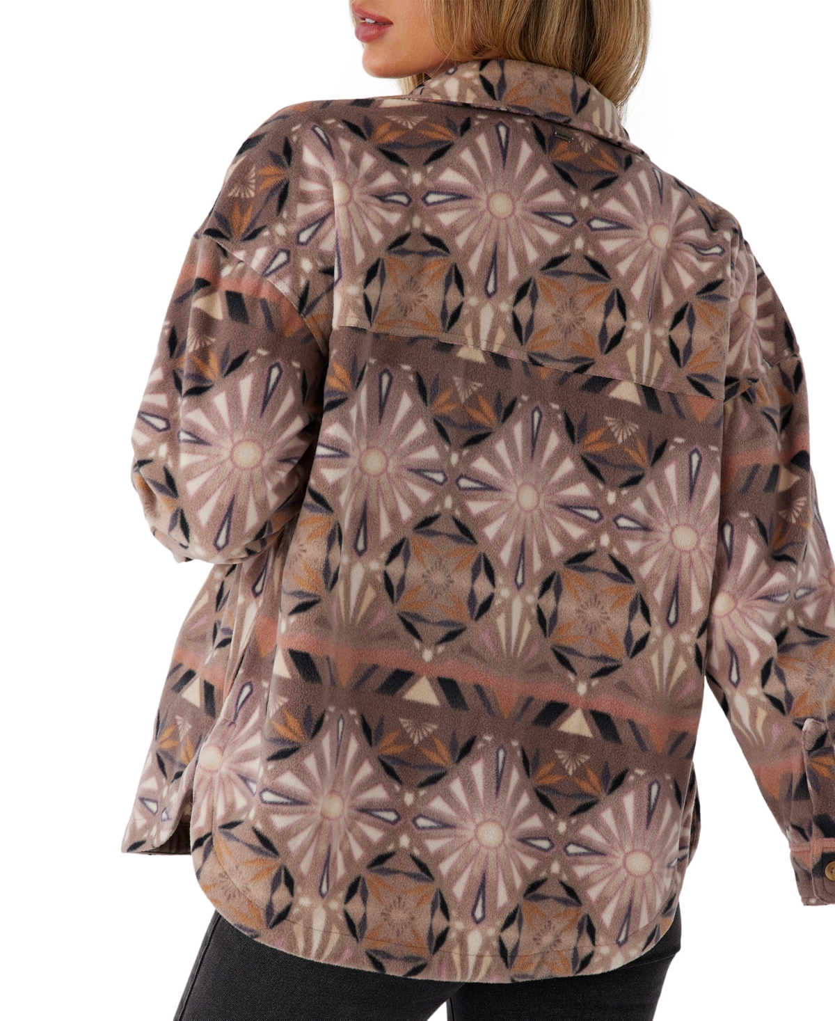 O'neill Juniors' Rune Fleece Shirt Jacket In Deep Taupe