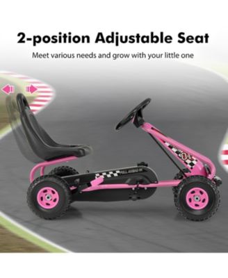 4 Wheel Pedal Powered Ride On Car with Adjustable Seat