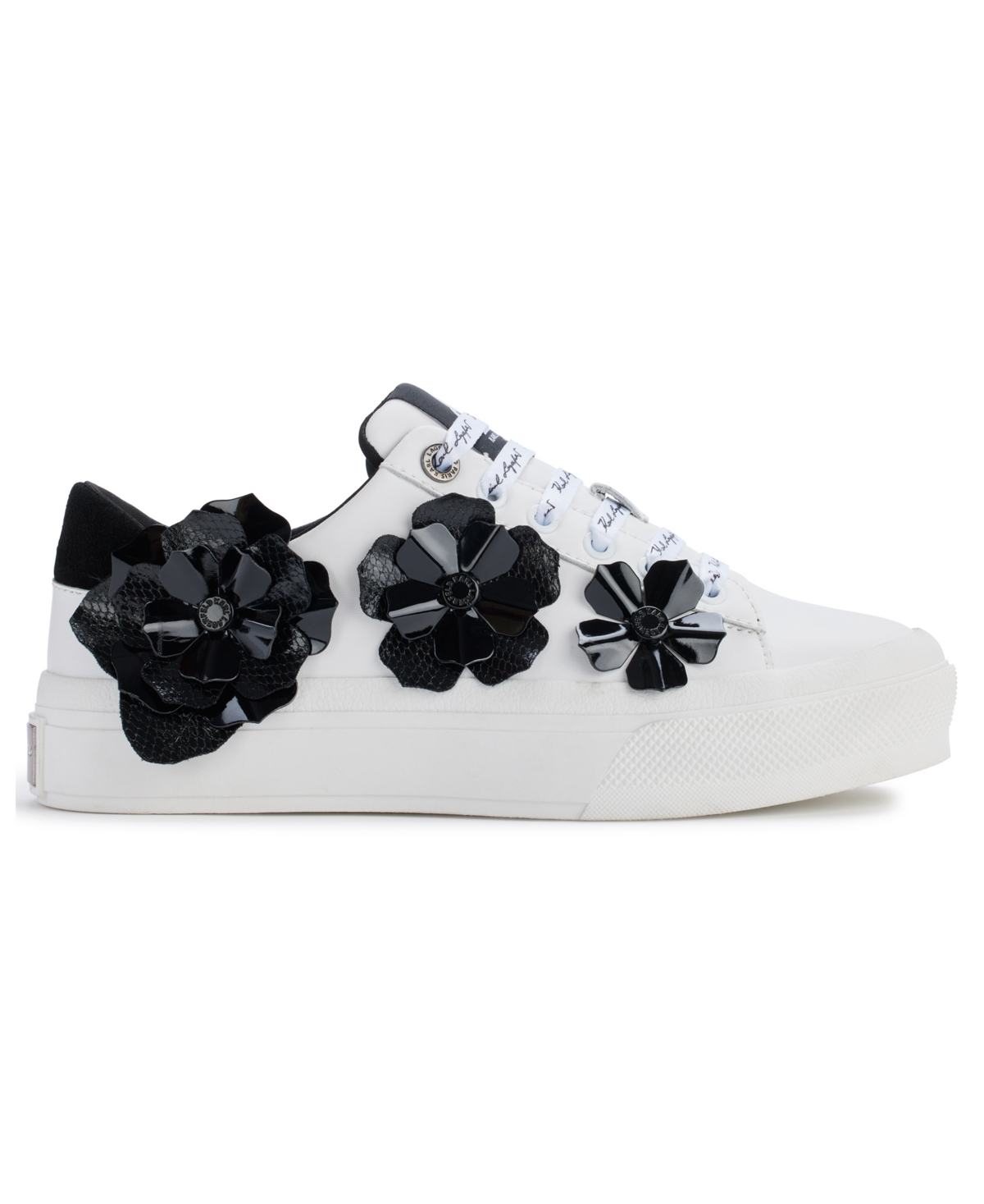 Karl Lagerfeld Paris Women's Georgia Lace-Up Embellished Sneakers - Black
