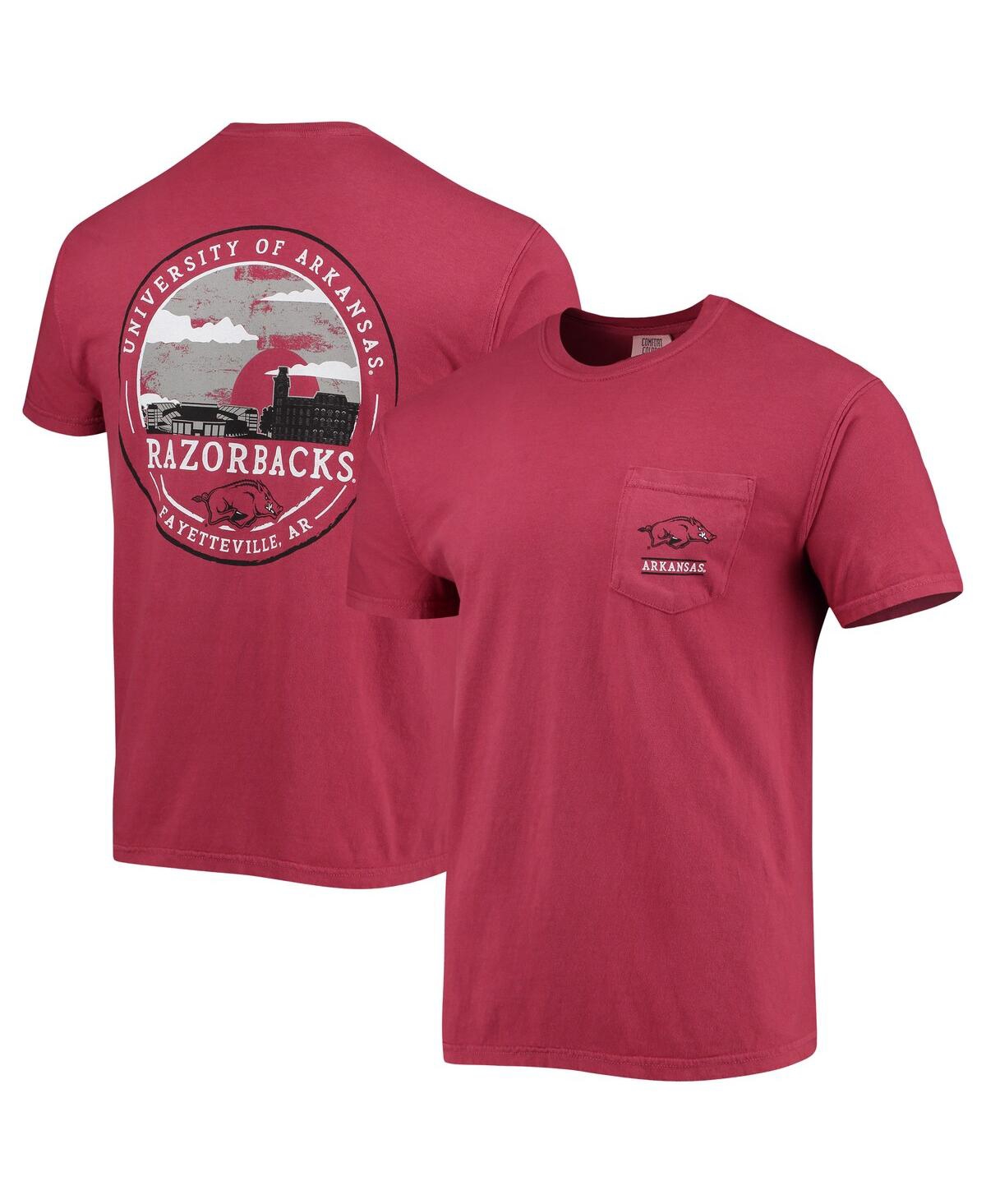 Image One Men's Cardinal Arkansas Razorbacks Circle Campus Scene T-shirt In Cardinal