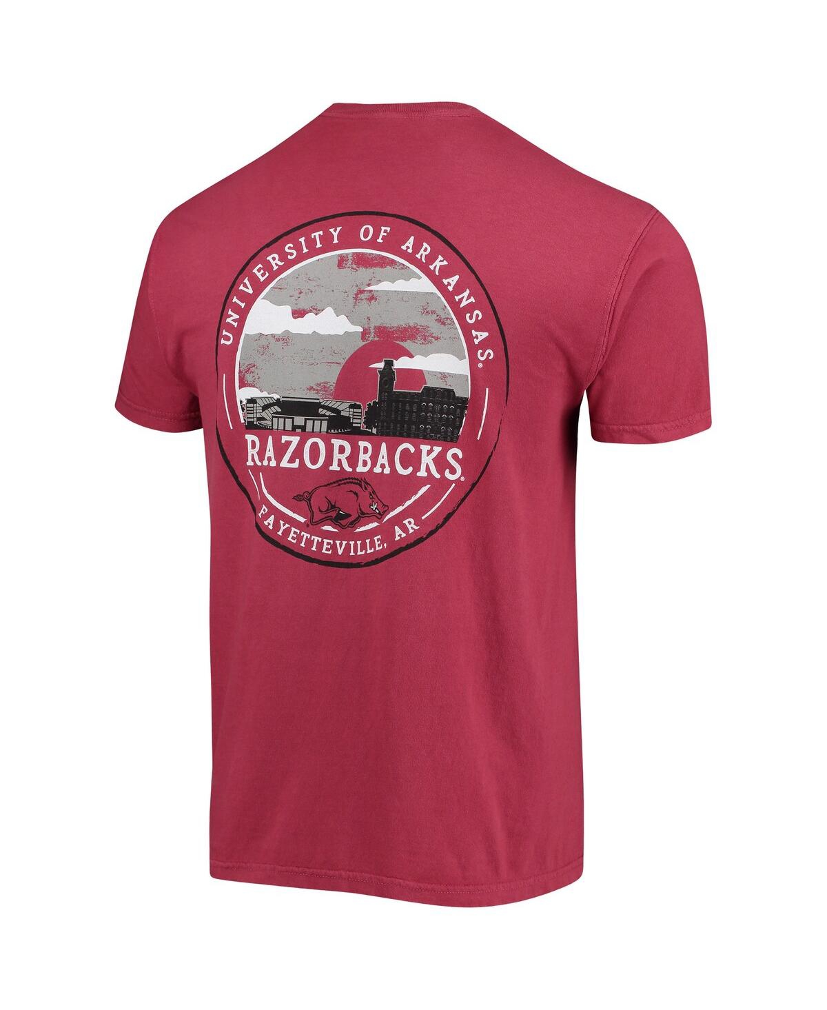 Image One Men's Cardinal Arkansas Razorbacks Circle Campus Scene T-shirt In Cardinal