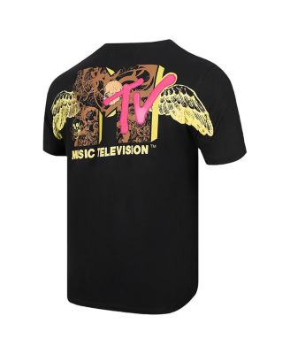 Men's Black MTV Angel Wings Regular Fit T-Shirt