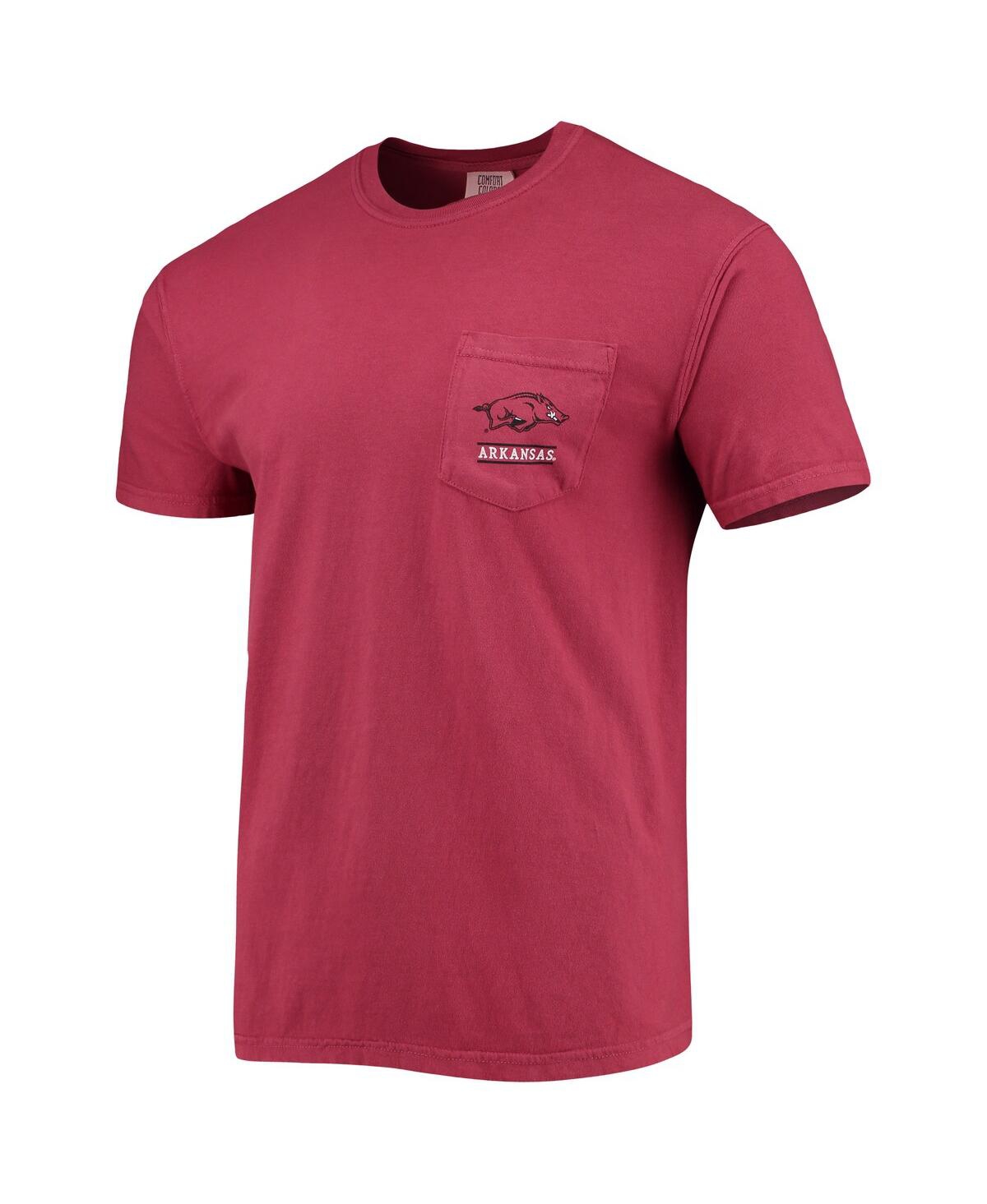 Image One Men's Cardinal Arkansas Razorbacks Circle Campus Scene T-shirt In Cardinal