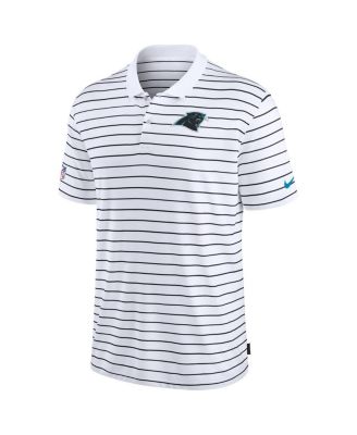 Men's White Carolina Panthers Sideline Lock Up Victory Performance Polo