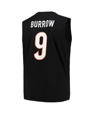 Men's Joe Burrow Black Cincinnati Bengals Big Tall Muscle Tank Top
