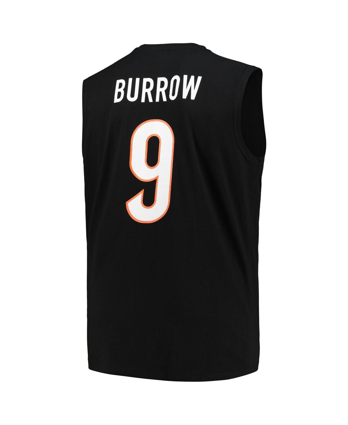 Fanatics Men's Joe Burrow Black Cincinnati Bengals Big Tall Muscle Tank Top In Black