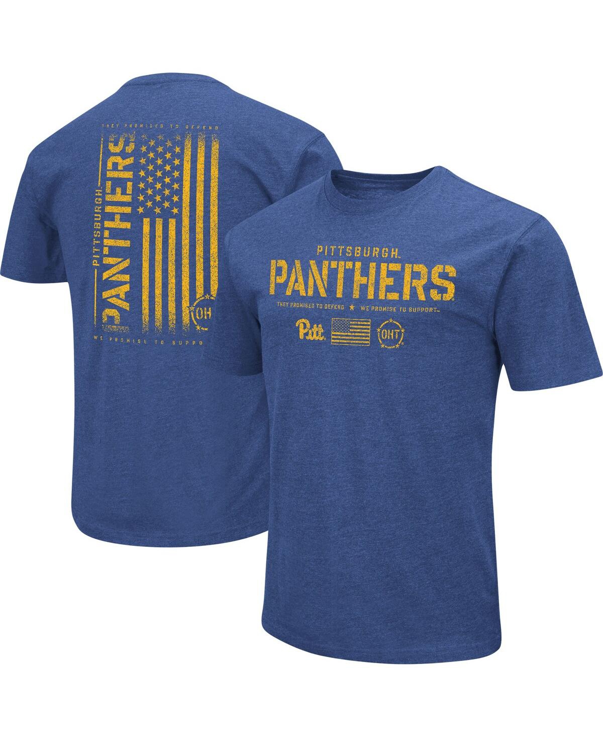 Colosseum Men's Royal Pitt Panthers Oht Military Appreciation Flag 2. T-shirt In Heather Royal