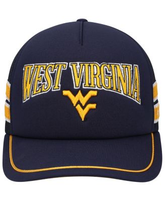 Men's Navy West Virginia Mountaineers Sideband Trucker Adjustable Hat