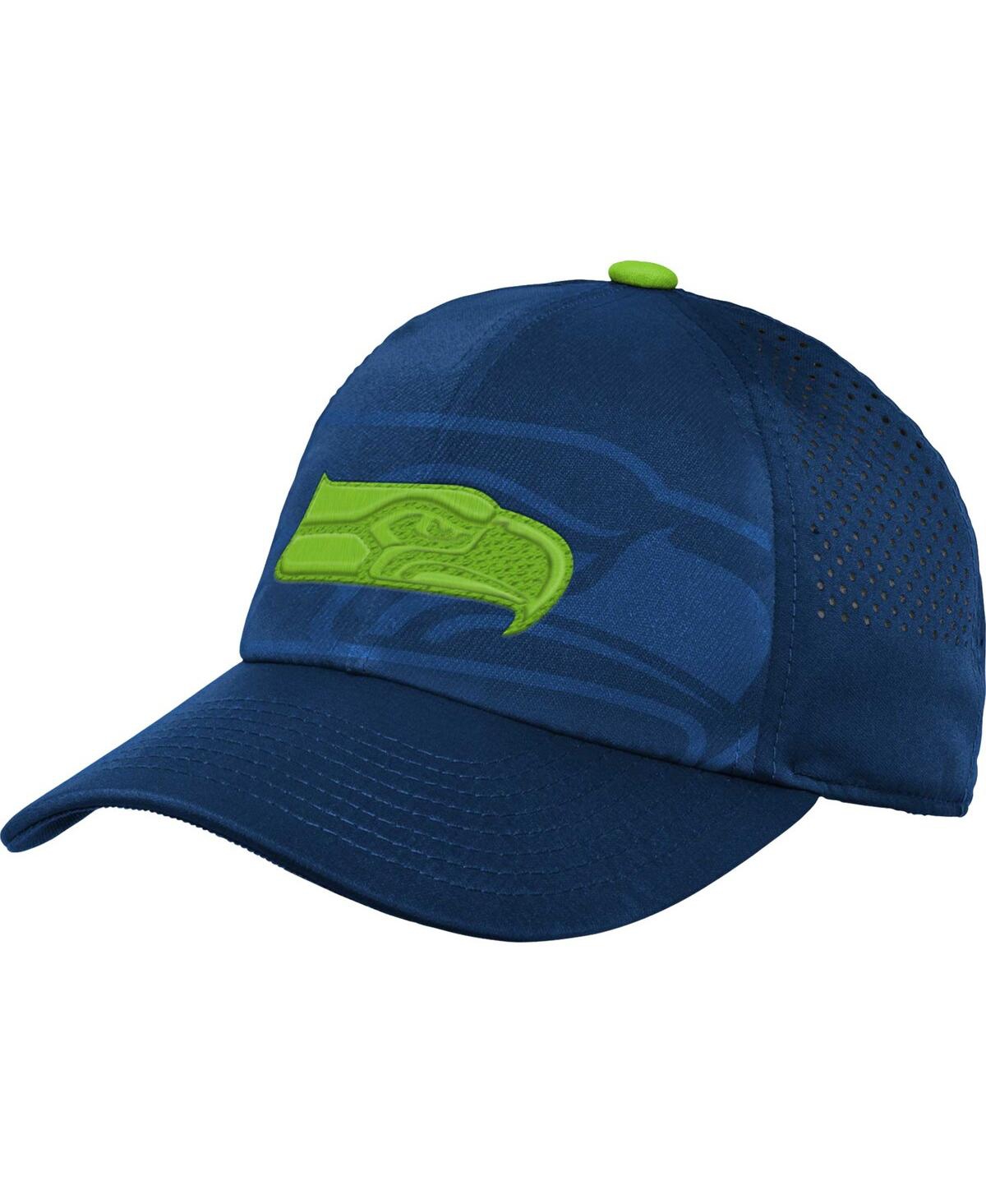 Outerstuff Big Boys And Girls College Navy Seattle Seahawks Tailgate Adjustable Hat In Navy