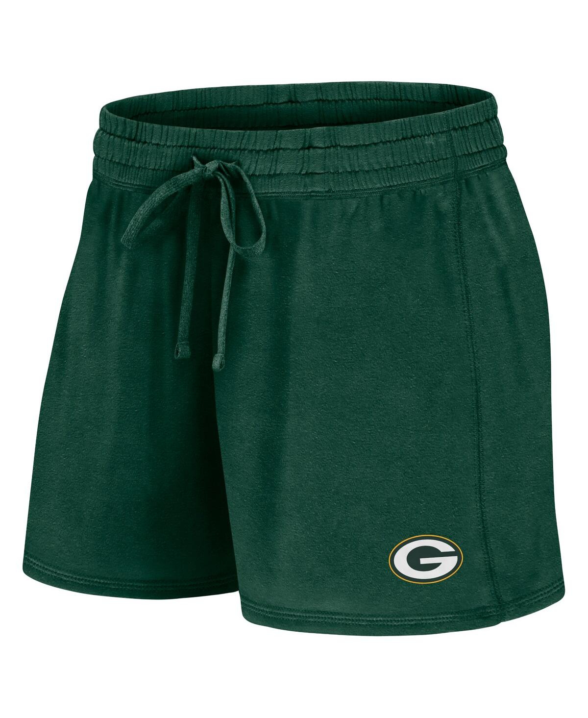 Fanatics Women's Green Green Bay Packers Start To Finish T-shirt Shorts Combo Pack In Green