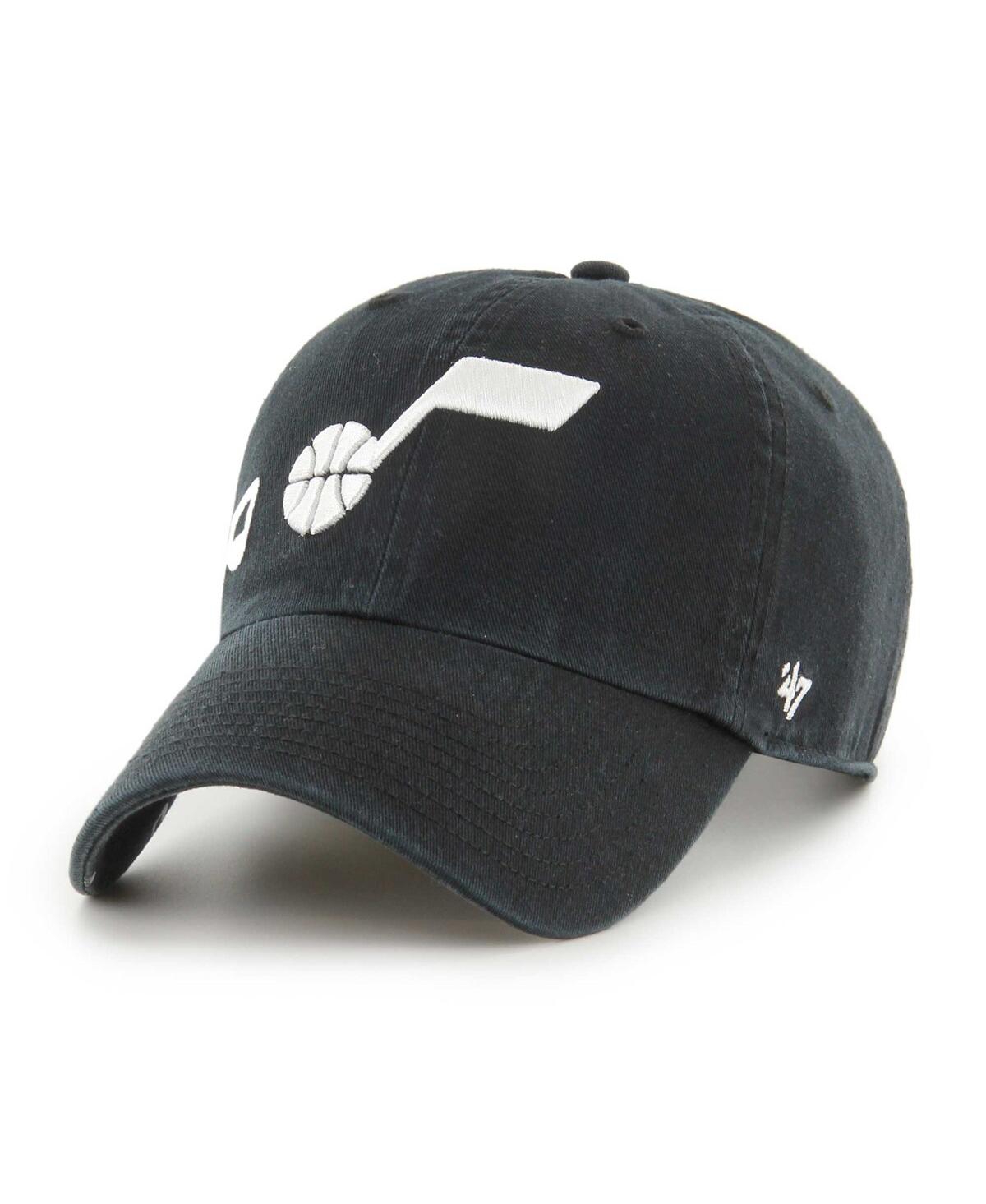 47 Brand Women's Black Utah Jazz Confetti Undervisor Clean Up Adjustable Hat In Black