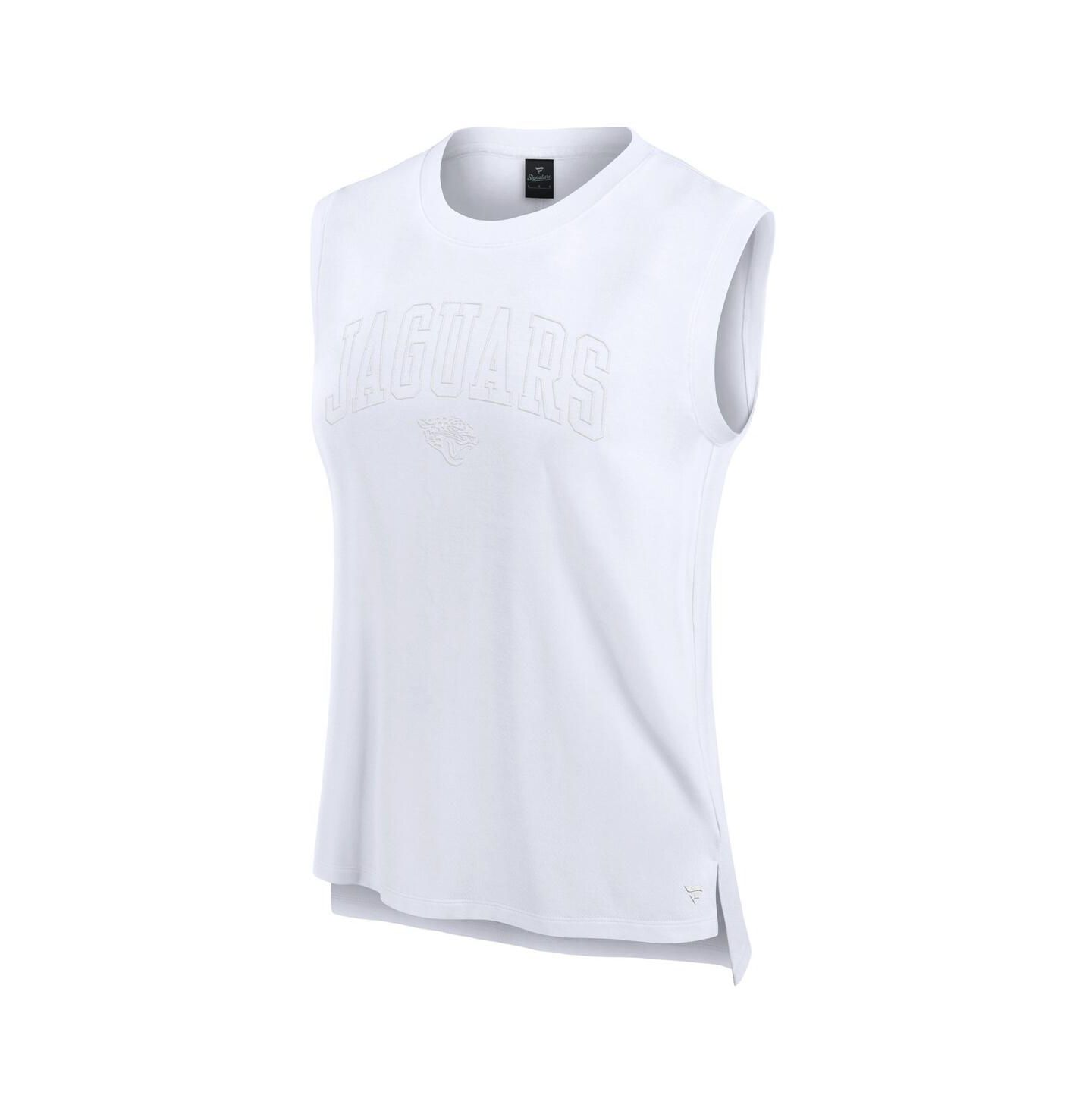 Женский топ Fanatics White Jacksonville Jaguars Studio Gym — фото 2