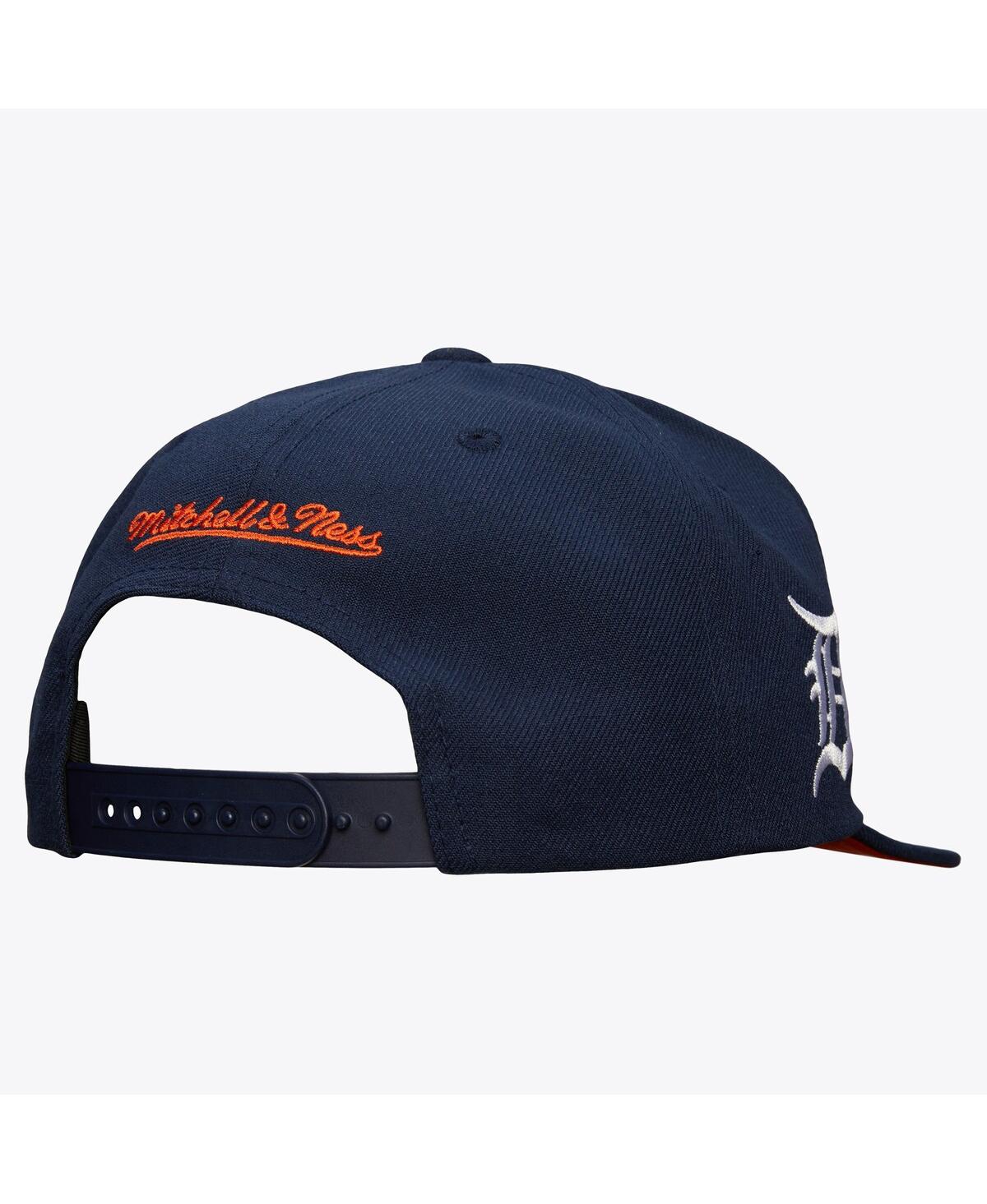 Mitchell & Ness Men's Navy Detroit Tigers Team Tagged Snapback Hat In Navy