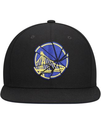 Men's Black Golden State Warriors Shattered Snapback Hat